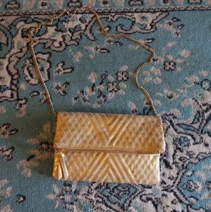 Madison West Carly Crossbody Bag in Gold